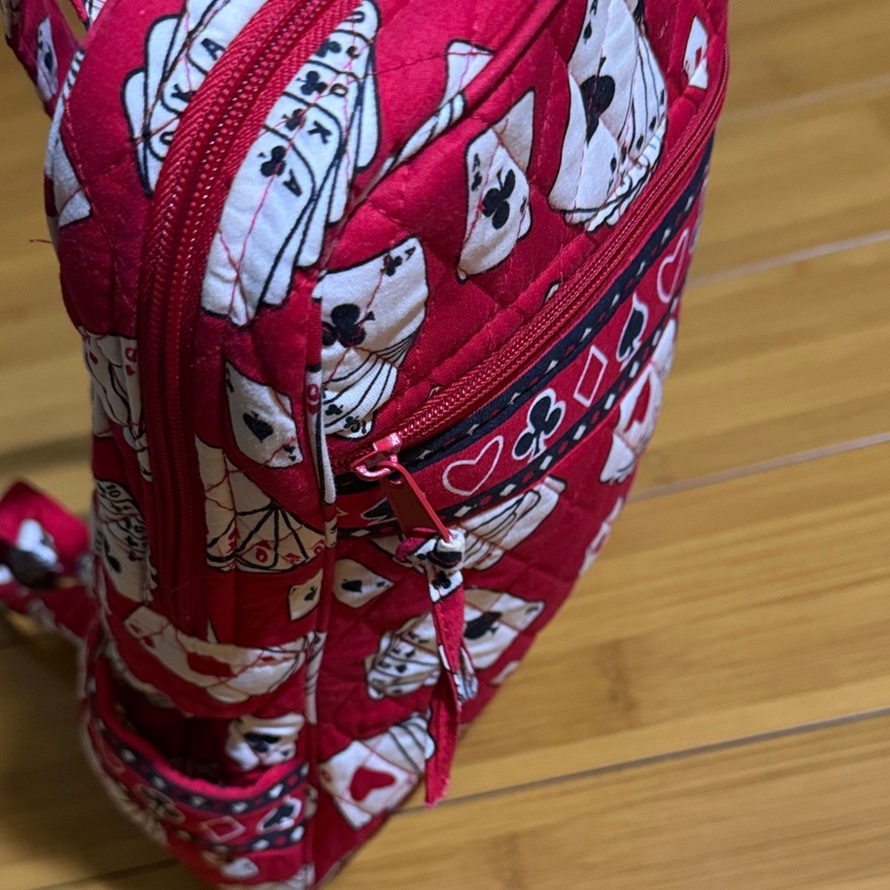 Red Playing Card Pattern Backpack - image 5